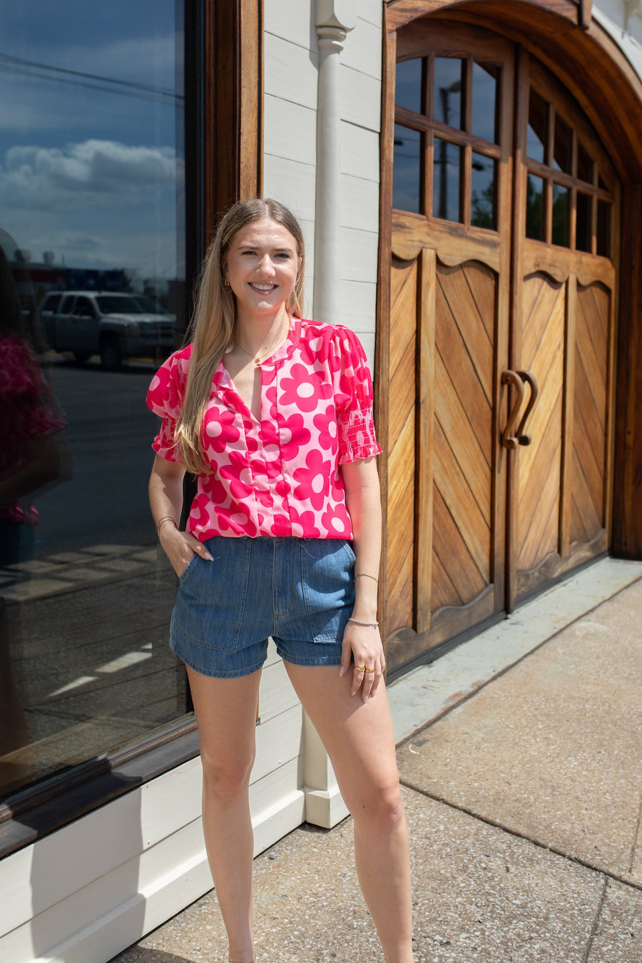 Keepin' It Groovy Flower Blouse