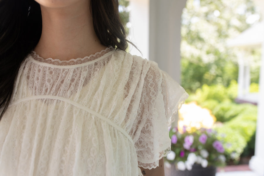 Lace and Grace Ruffle Blouse