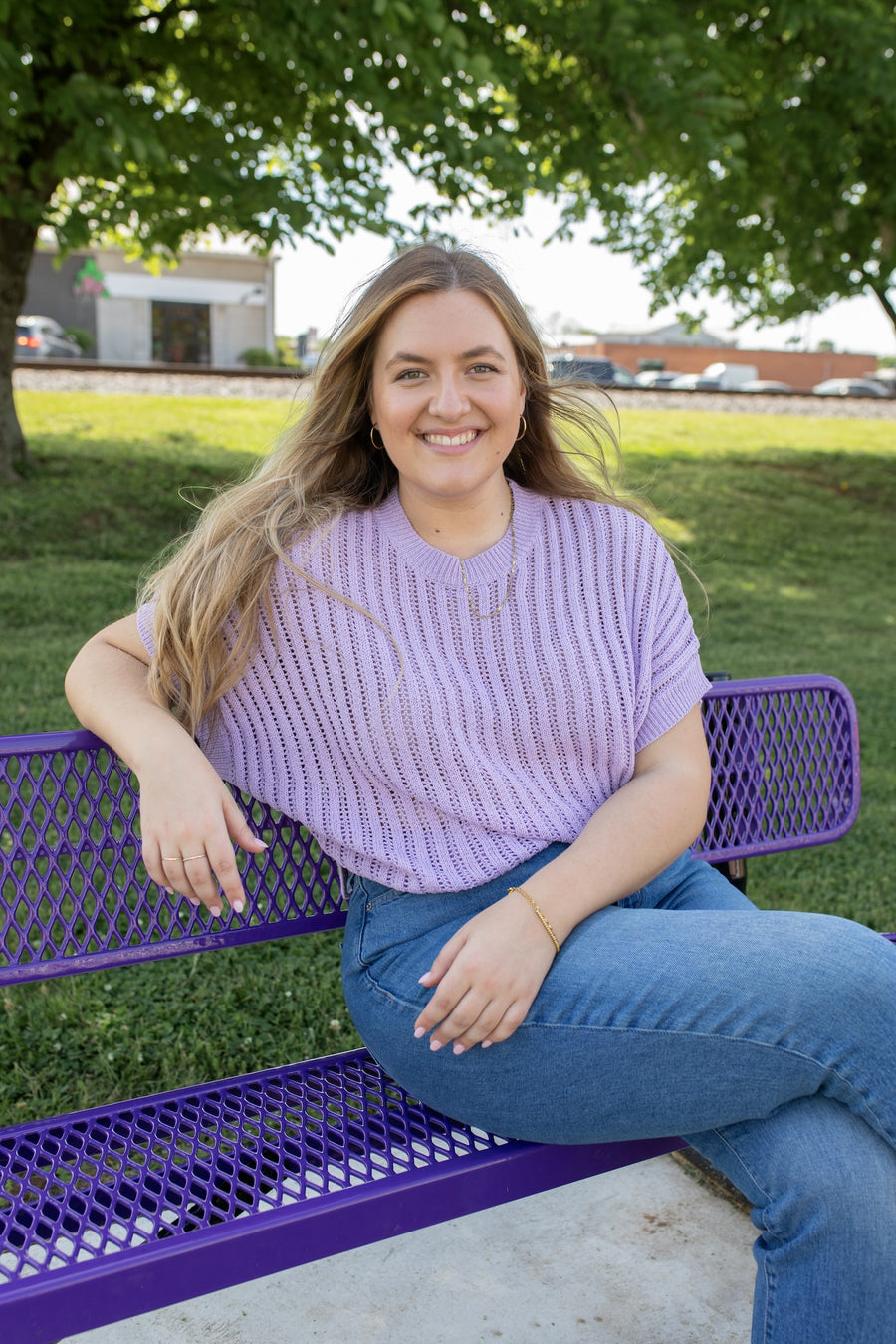 Lavender Dreams Dolman Knit Top