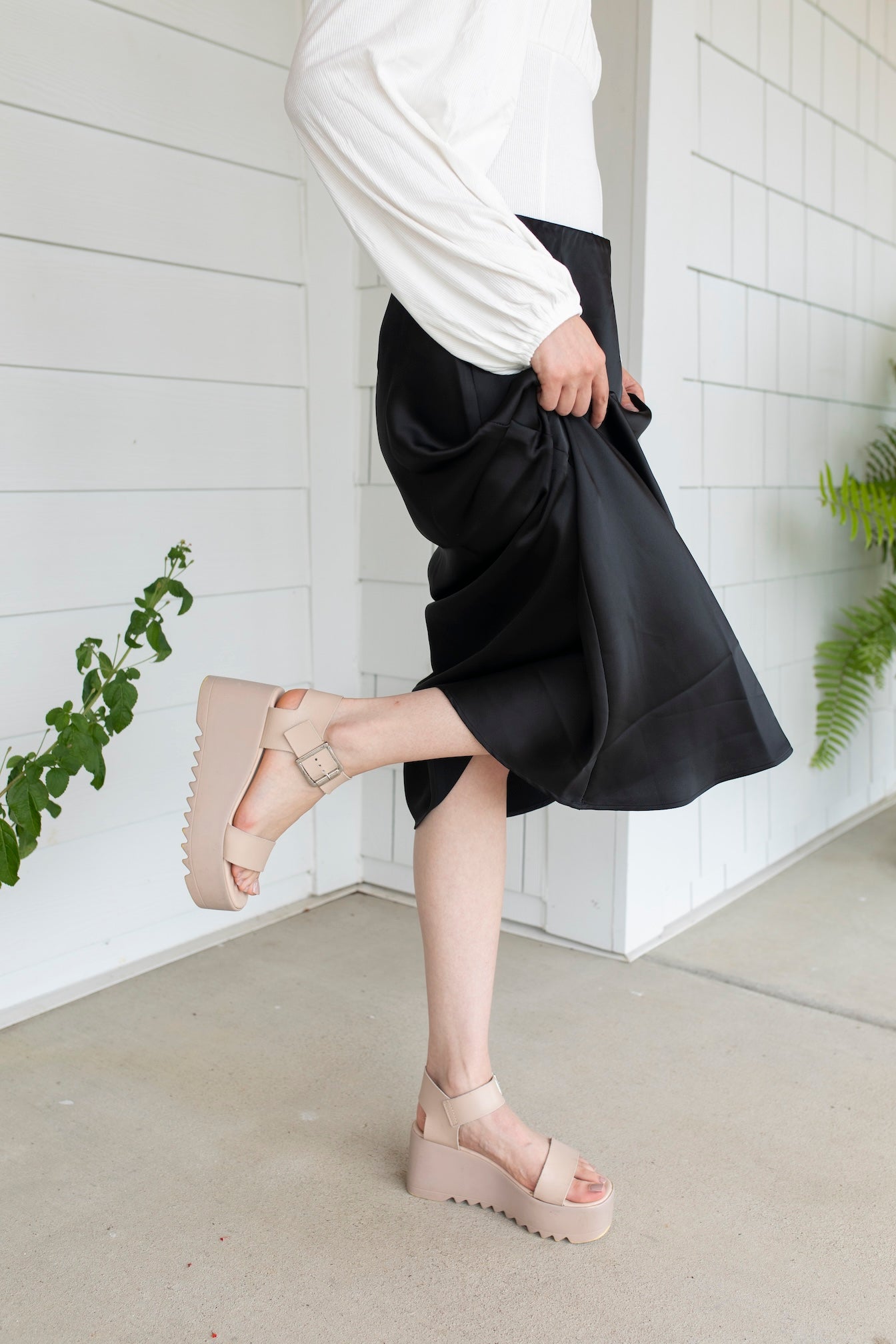 Midnight Silk Midi Skirt