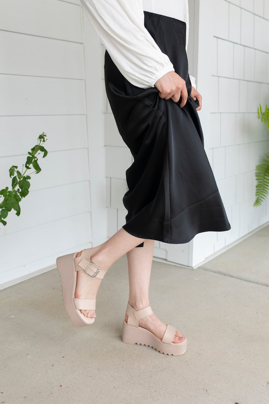 Midnight Silk Midi Skirt