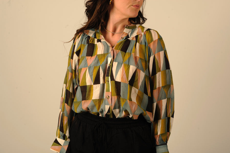 Modern Mosaic Blouse