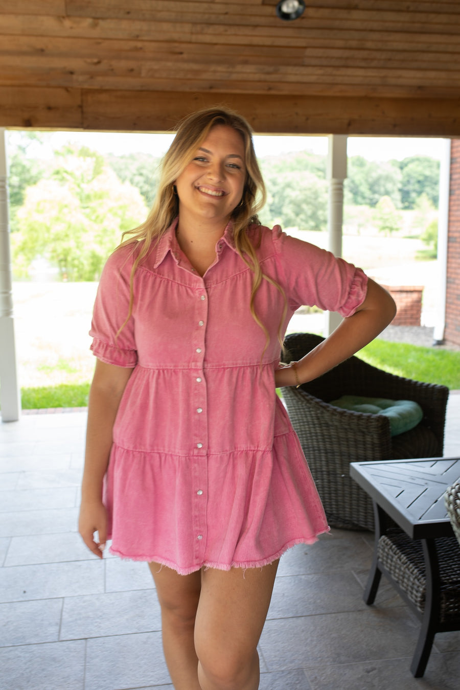 Oh Snap! Snap Button Denim Dress