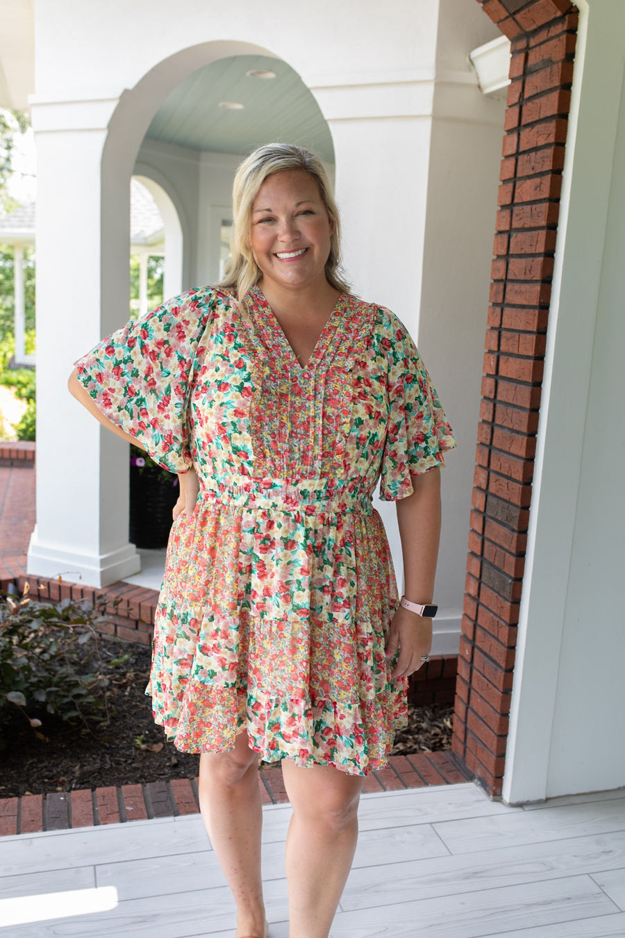 Orange Blossom Smocked Dress