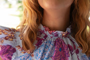 Periwinkle Poppy Floral Blouse