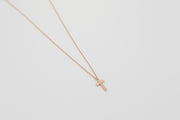 Petite Golden Cross Necklace