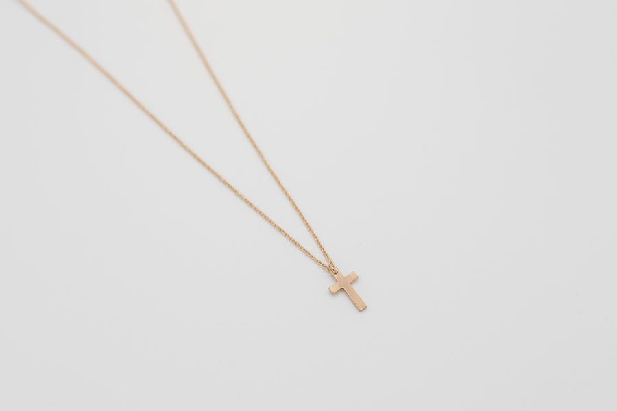 Petite Golden Cross Necklace