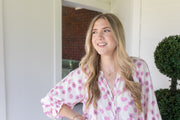 Pink Blossom Button Up Blouse