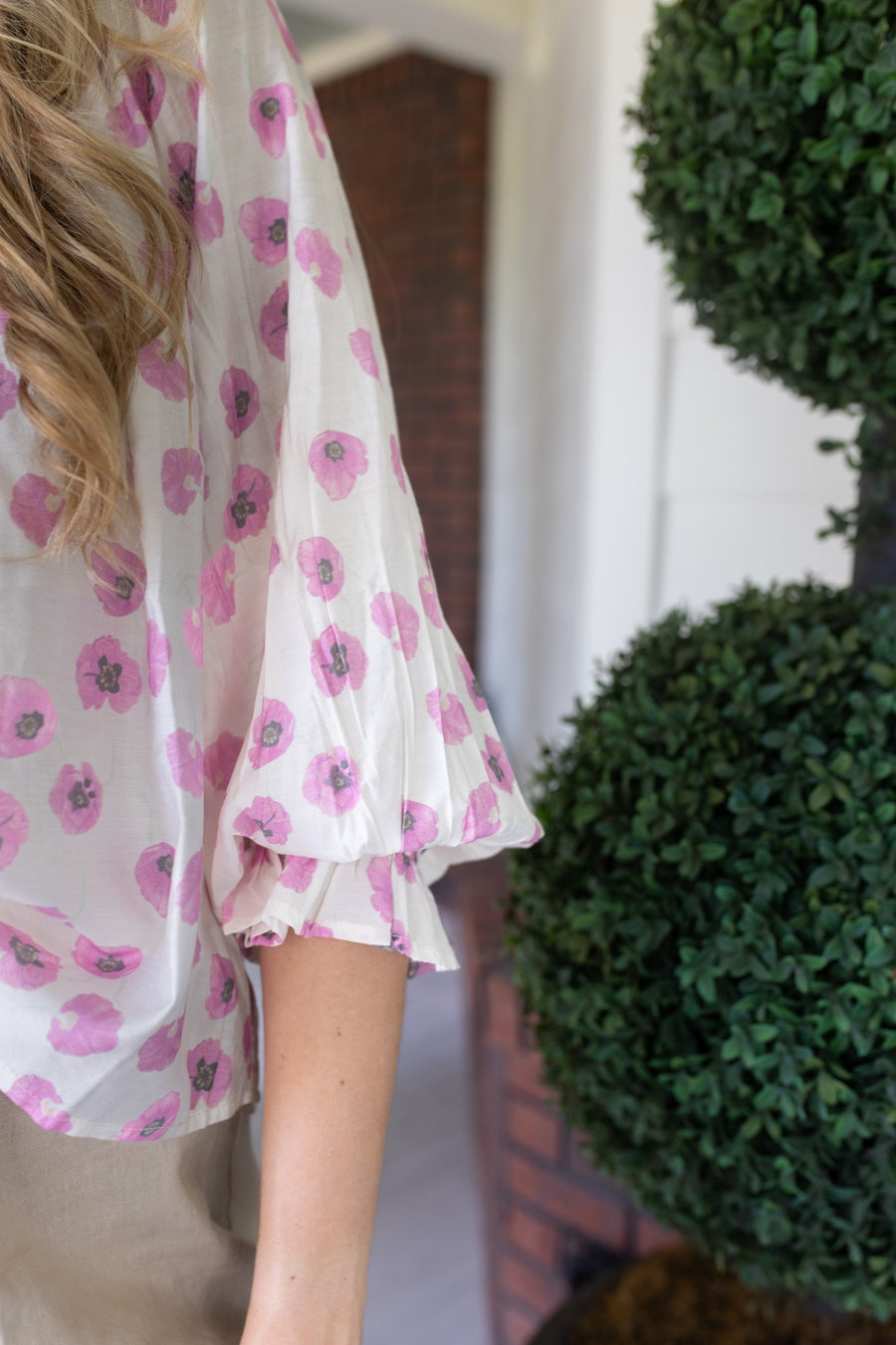 Pink Blossom Button Up Blouse