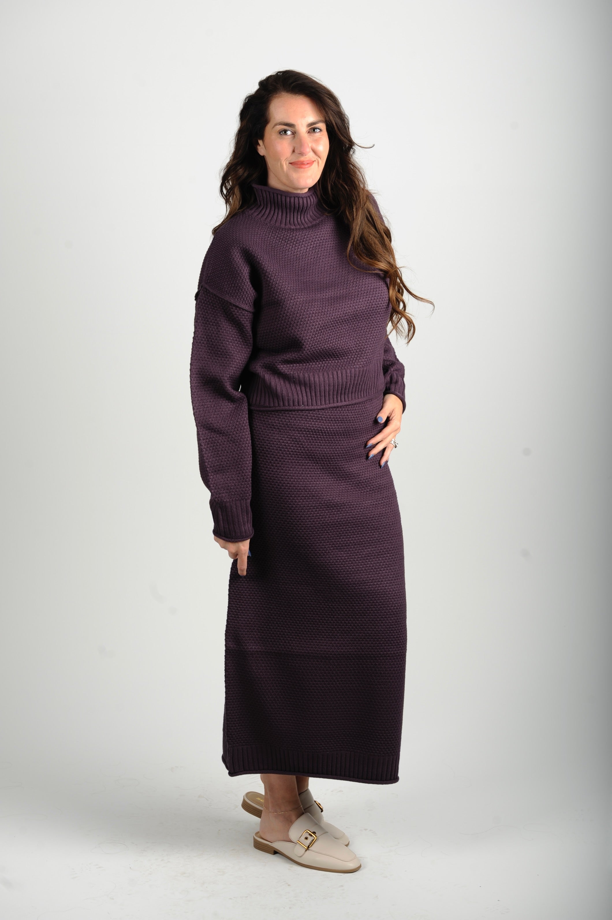 Plum Perfection Sweater and Skirt Set