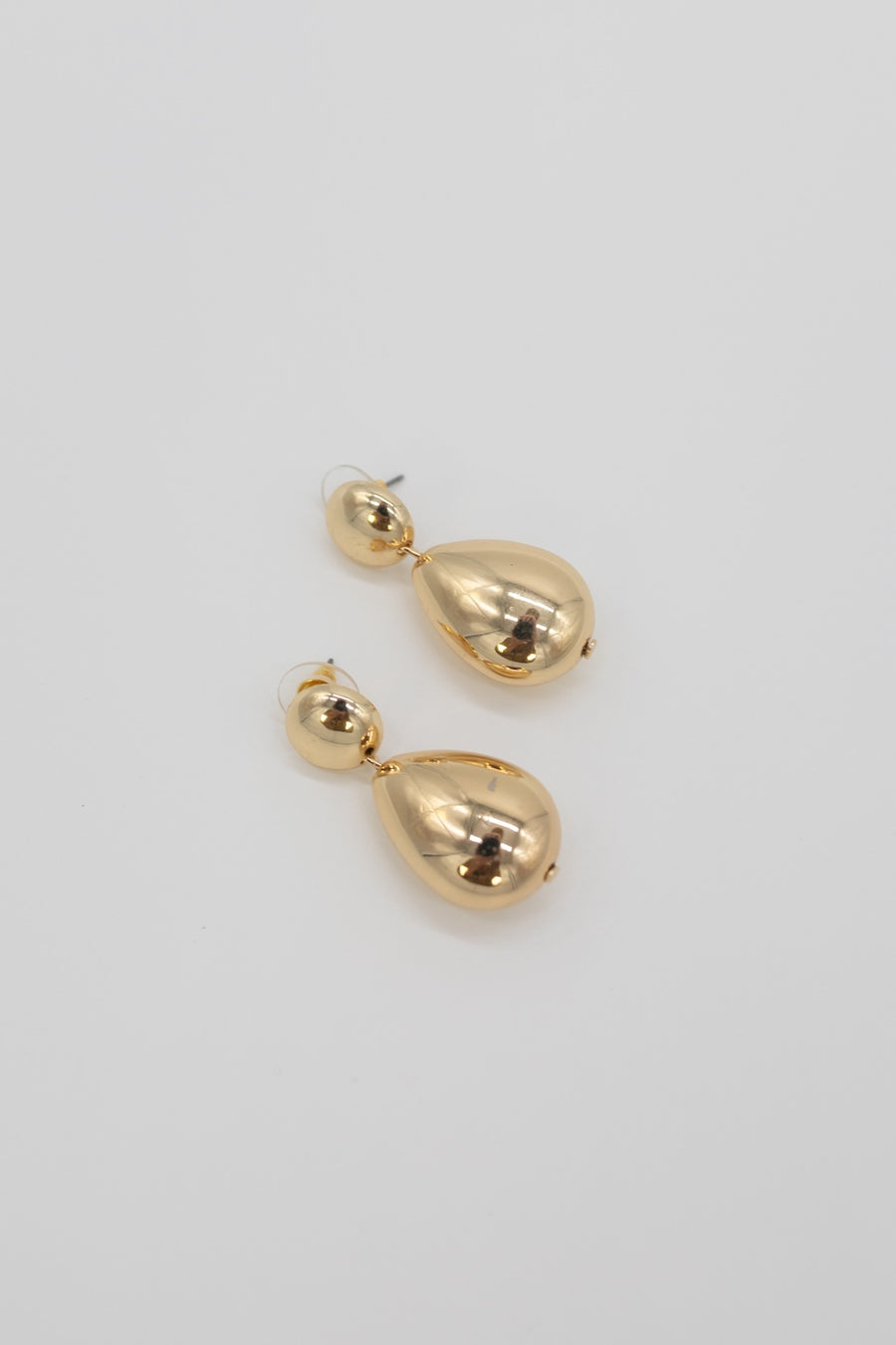 Radiant Gold Beaded Teardrop Earrings