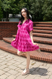 Raspberry Ripple Casual Dress