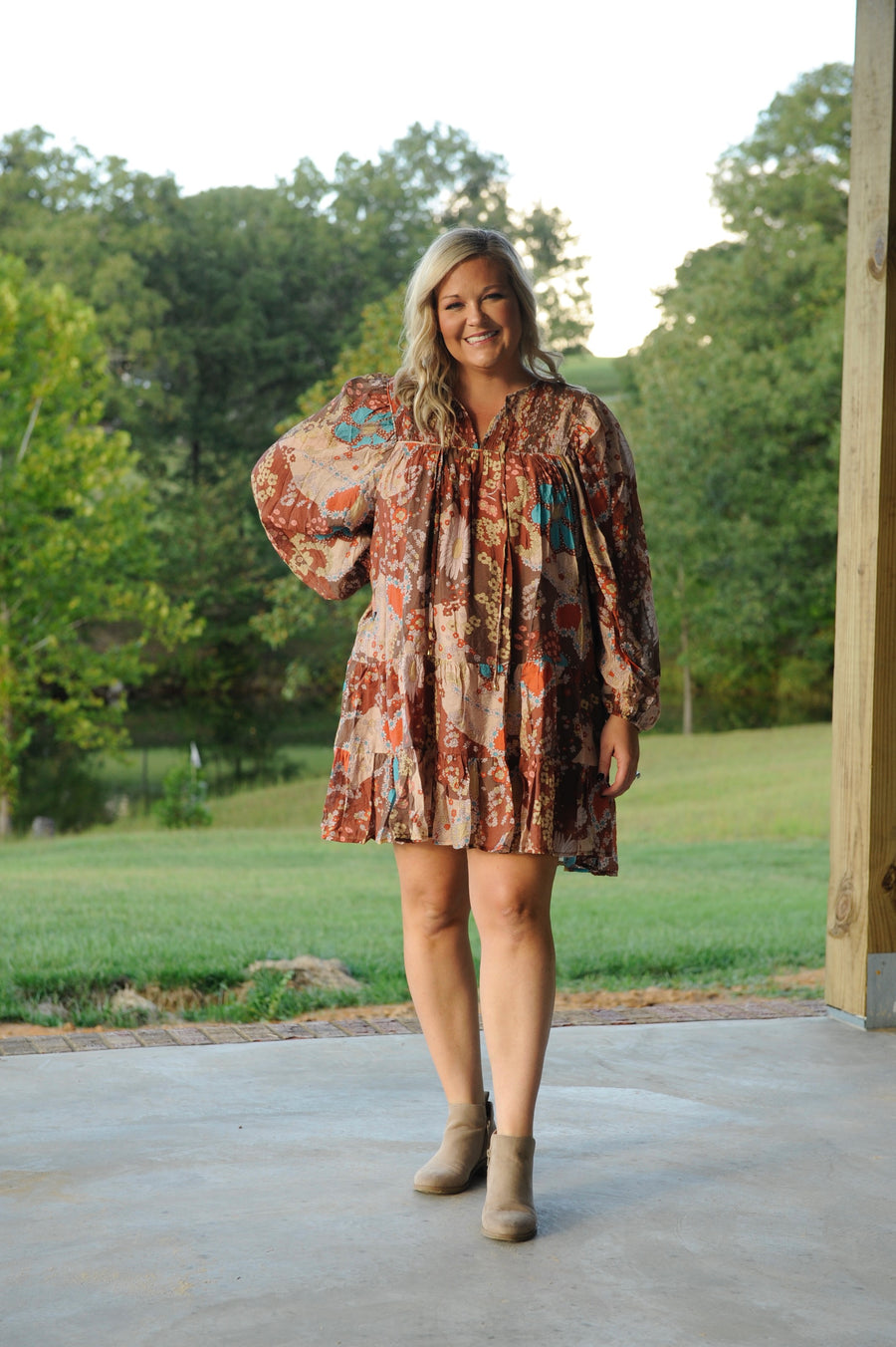 Rustic Floral Dress