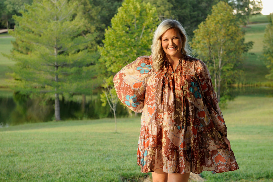 Rustic Floral Dress