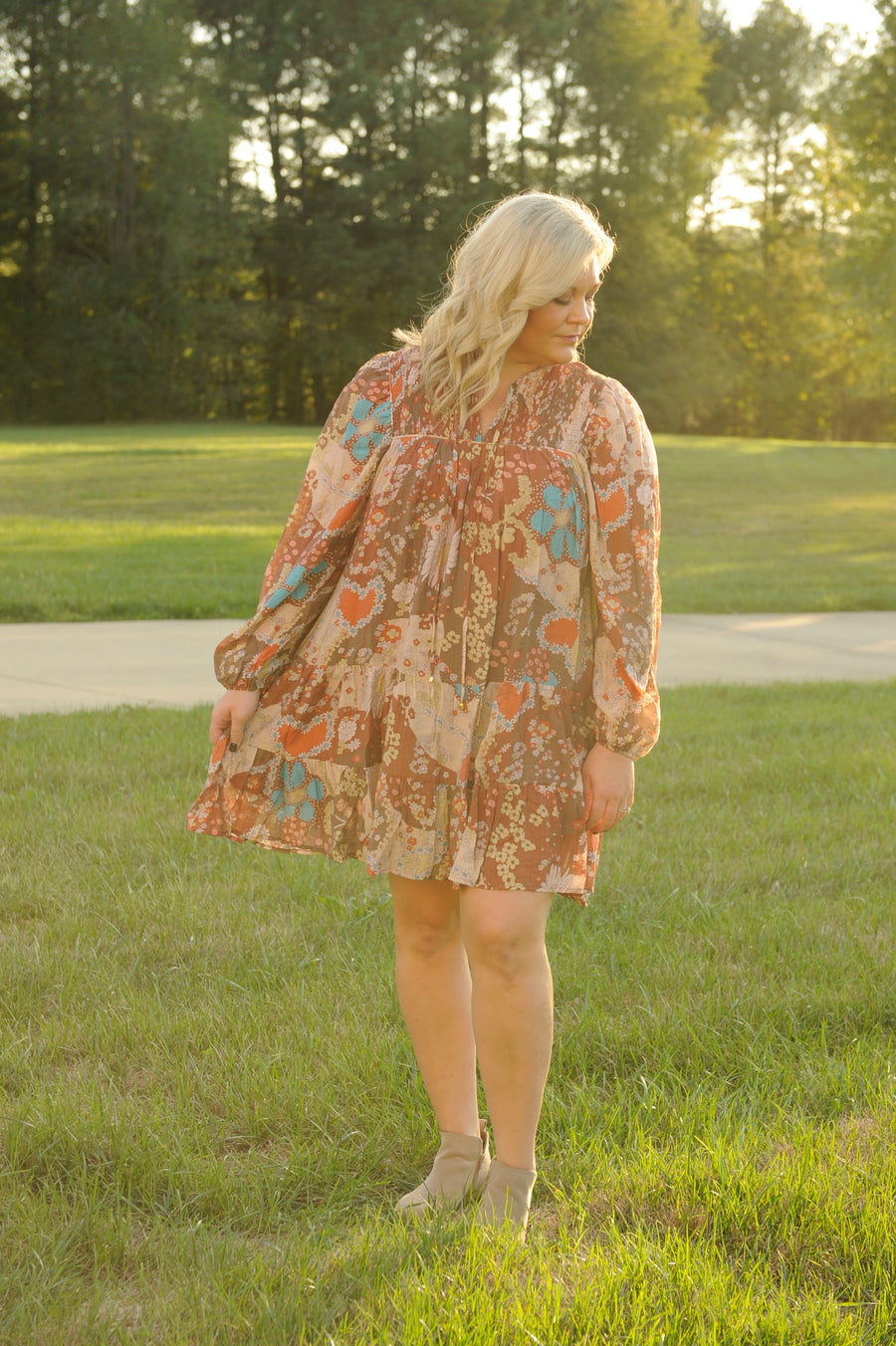 Rustic Floral Dress