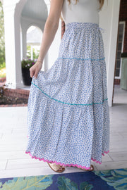Seaside and Stripes Tiered Maxi Skirt