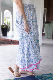 Seaside and Stripes Tiered Maxi Skirt
