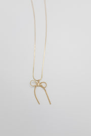 Snake Chain Bow Necklace