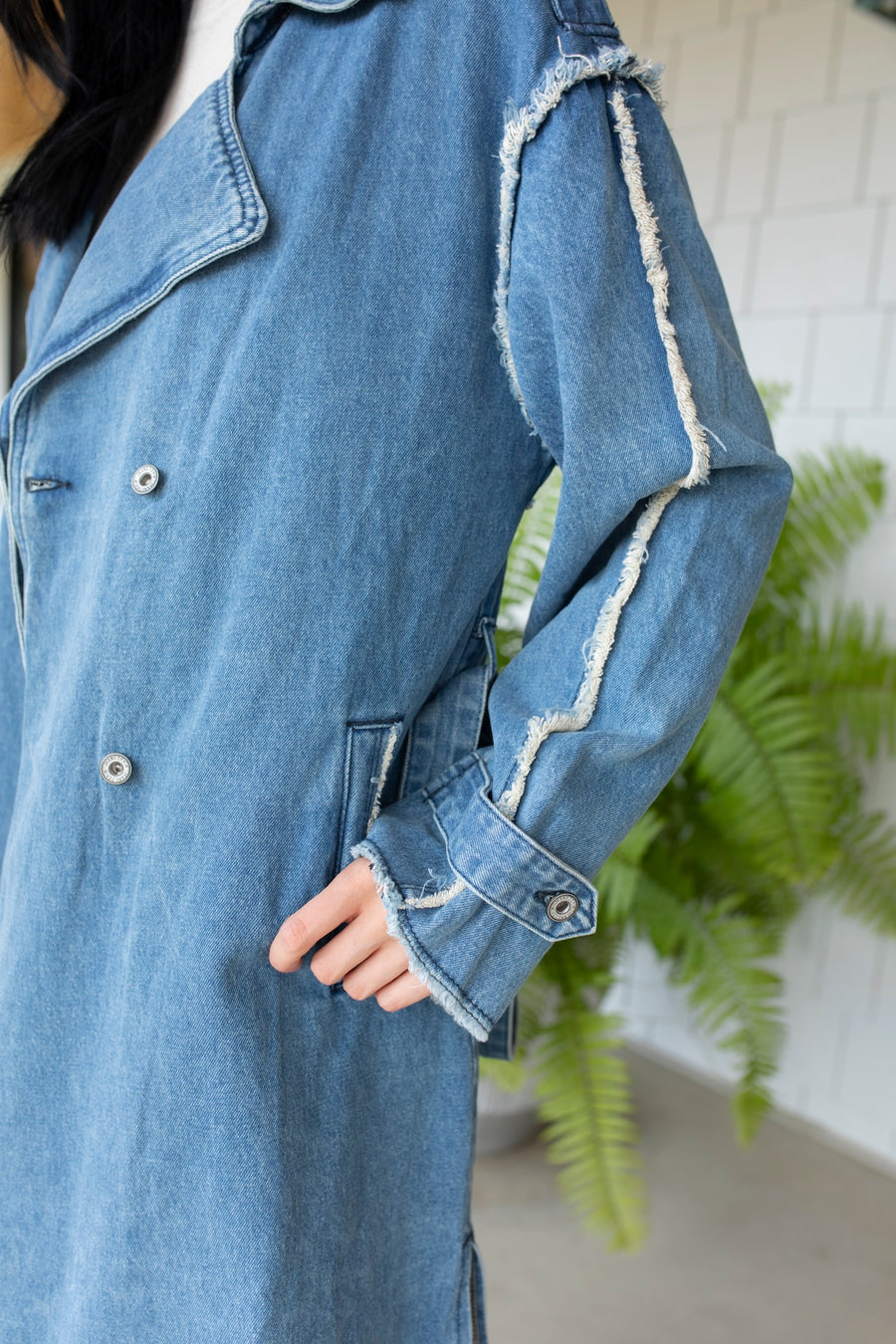 Stars Hollow Denim Trench Coat