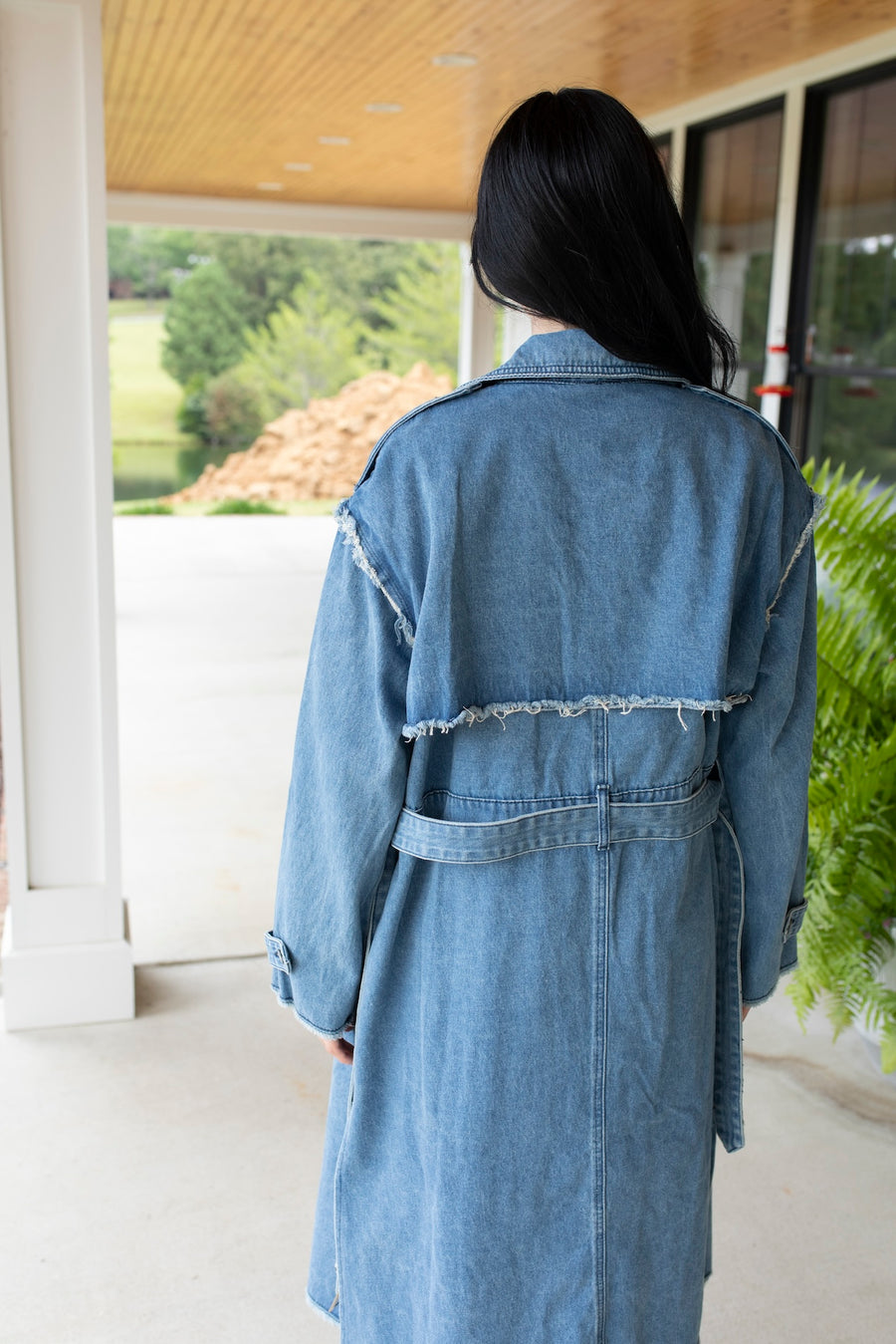 Stars Hollow Denim Trench Coat