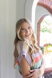 Summer Vibes Color Block Sweater