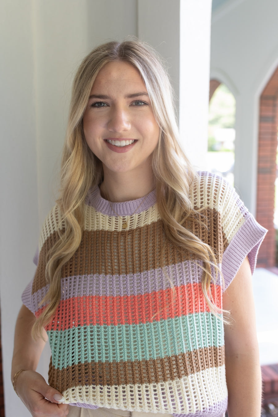 Summer Vibes Color Block Sweater