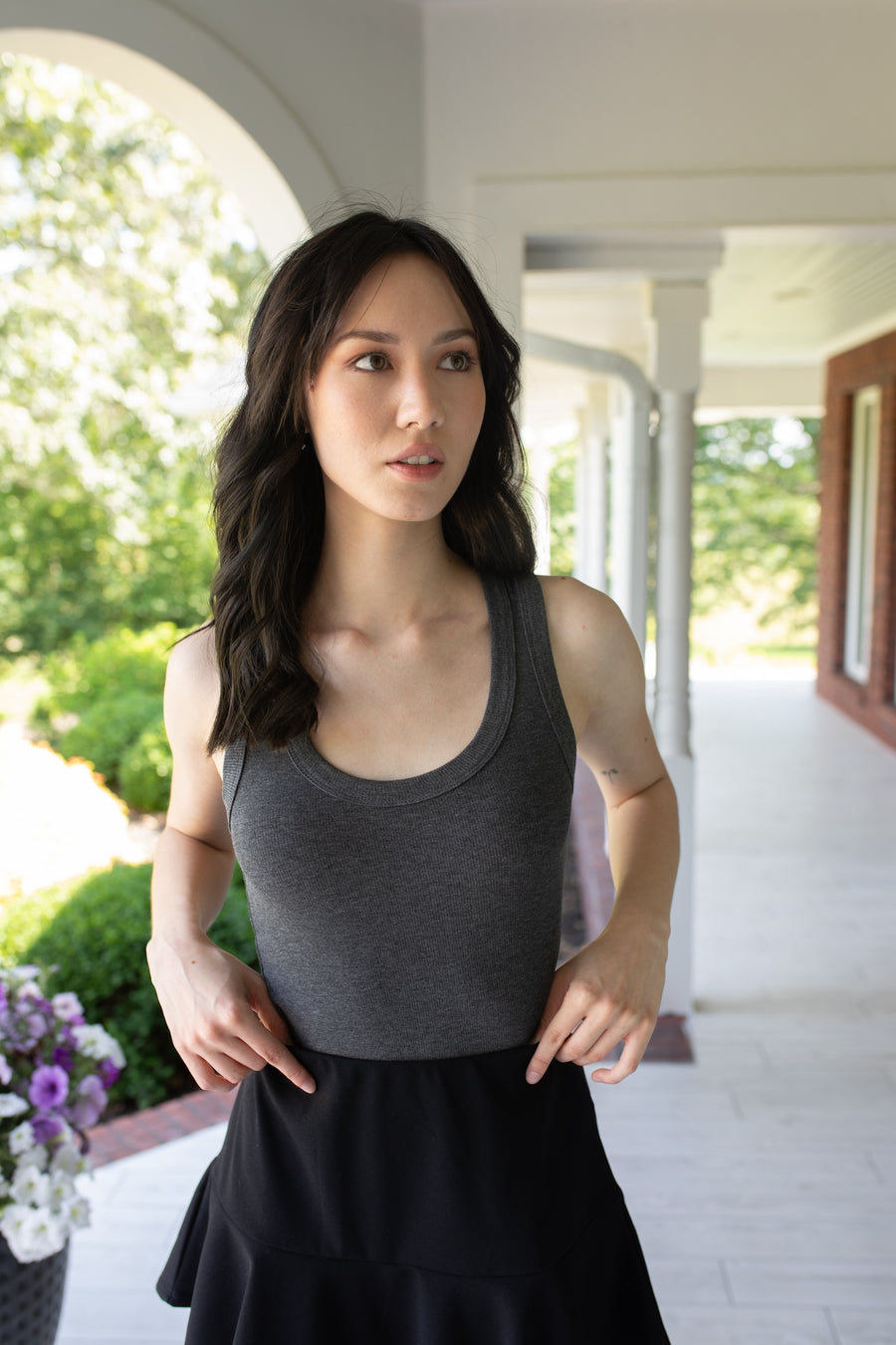 The Essential Tank in Charcoal