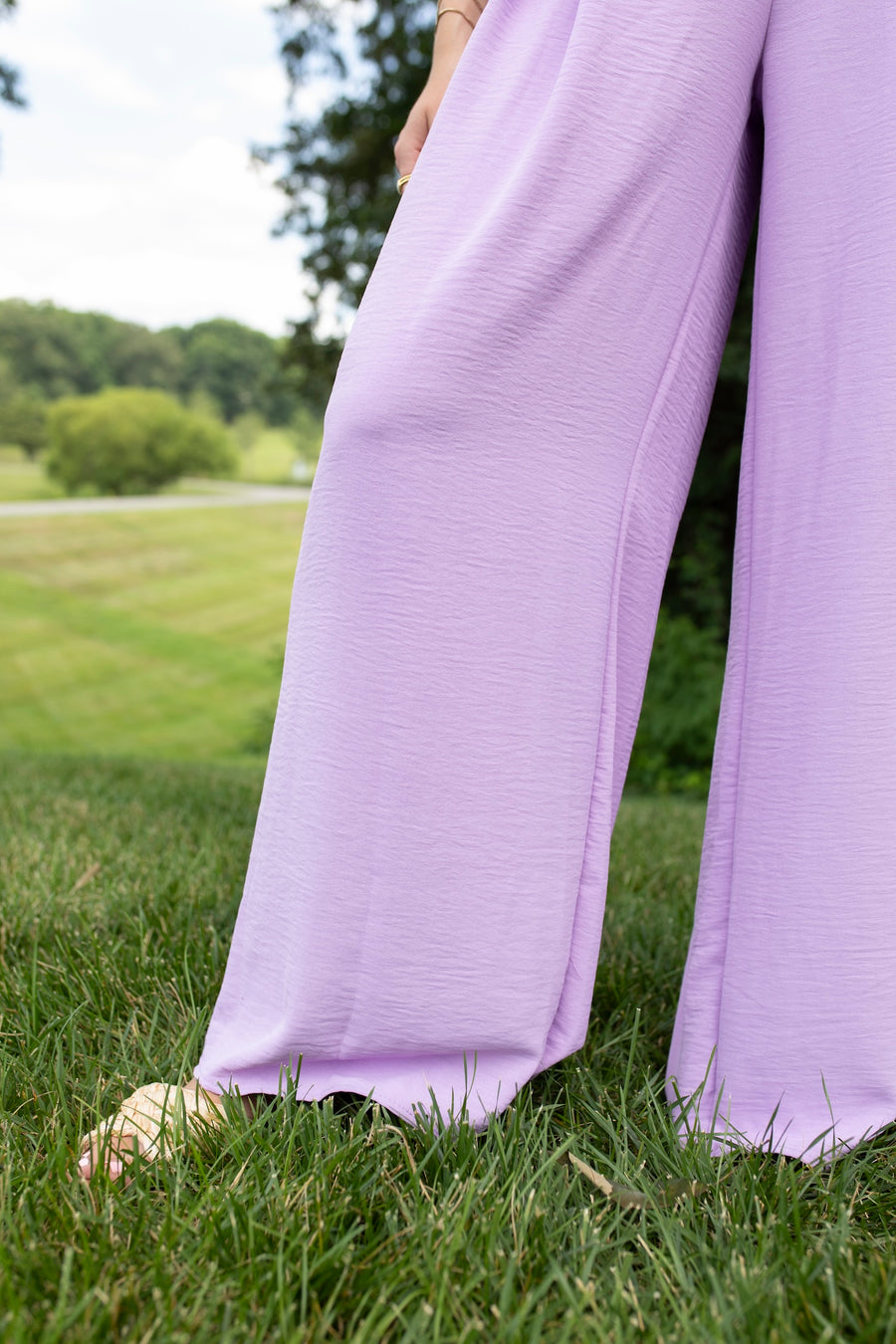 Violet High Rise Ruffle Waist Pants