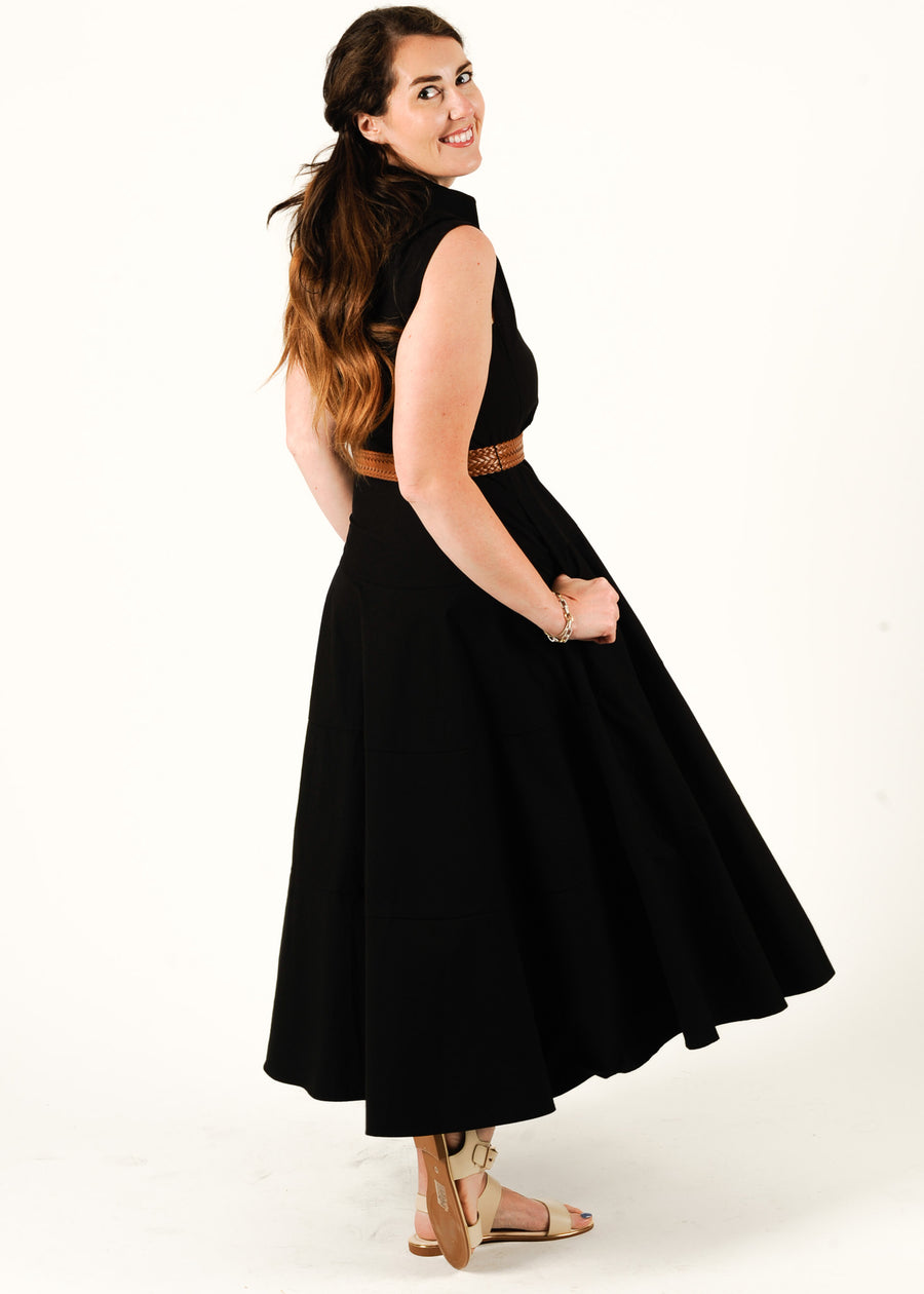 Minimal Muse Belted Midi Dress