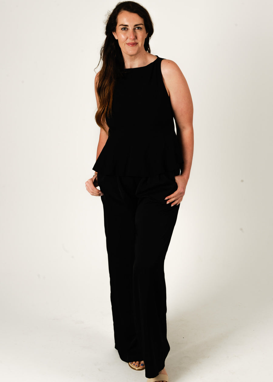 Black Rose Peplum