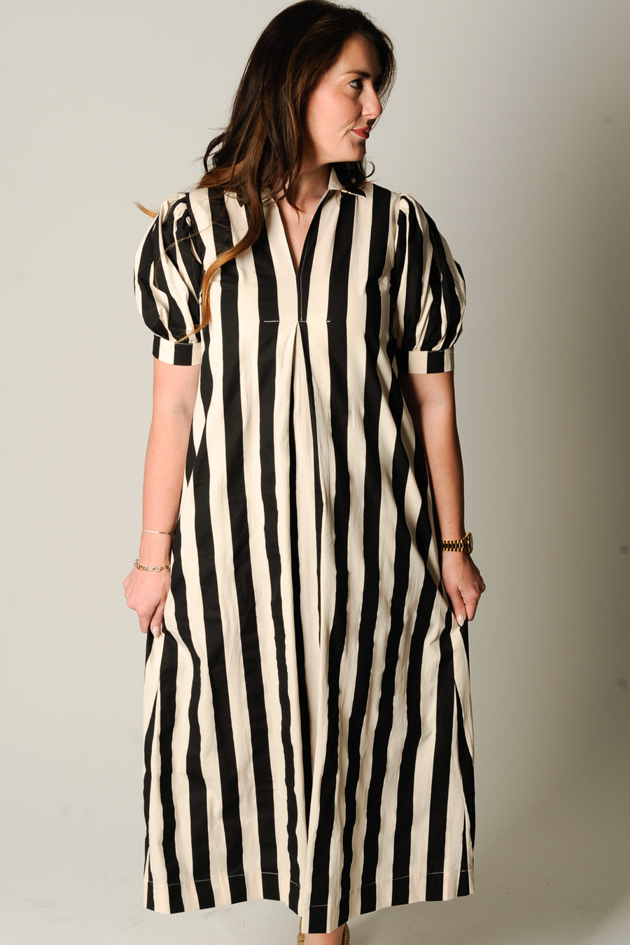 Monochrome Midi Dress