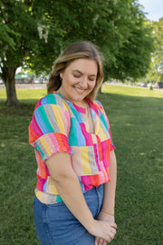 We Love Dolly Color Block Blouse