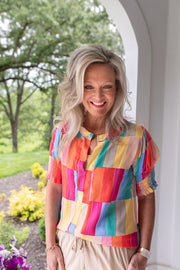 We Love Dolly Color Block Blouse