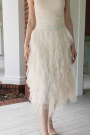 Whimsical Dreams Ruffle Tulle Midi Skirt