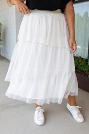 Whimsical Layers Asymetrical Ruffle Tulle Skirt