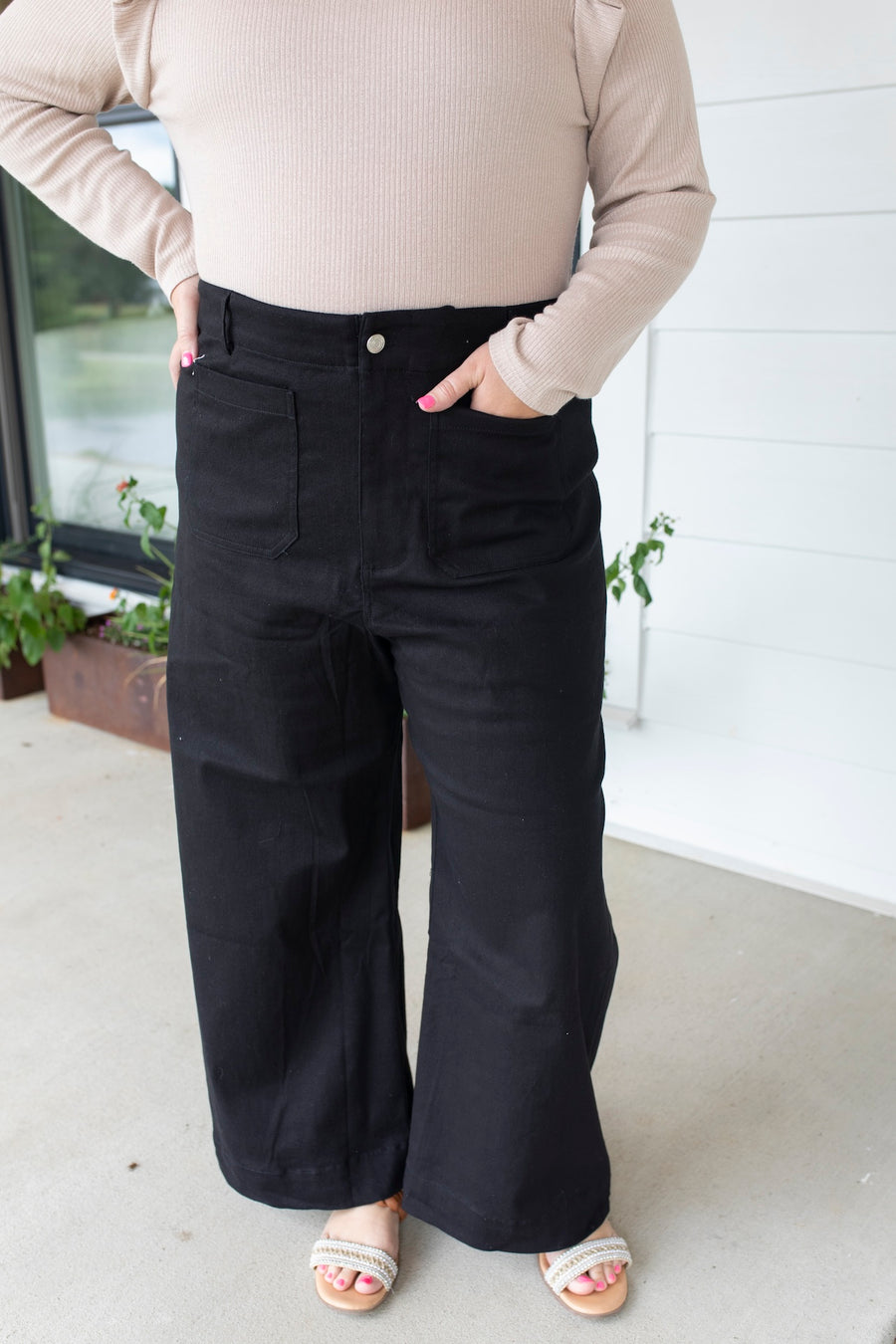 Wide Leg Black Pants