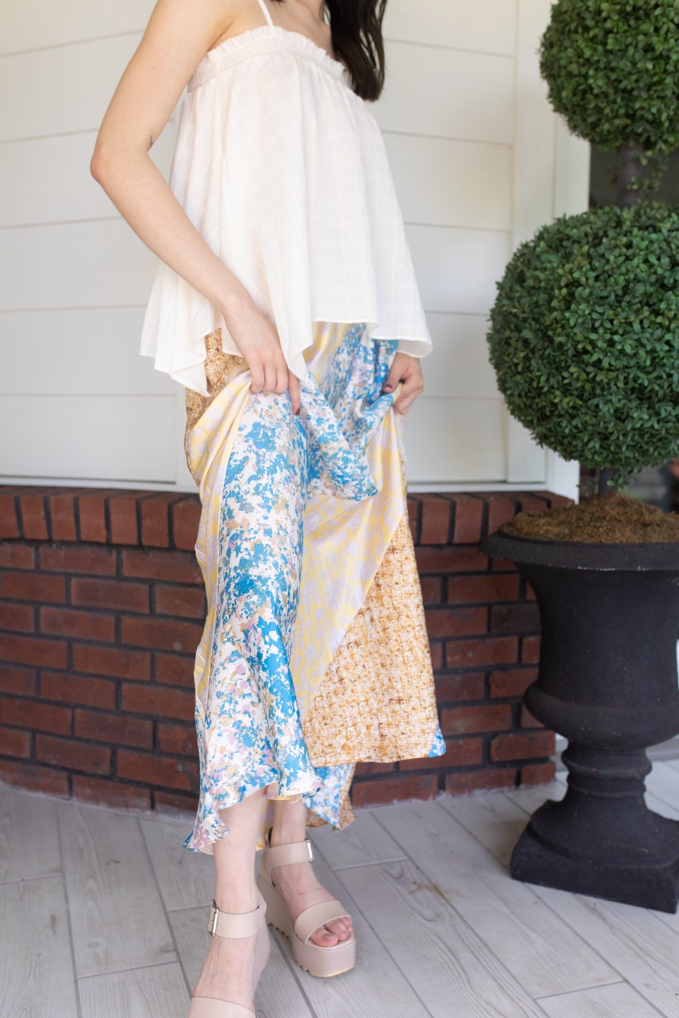 Wildflower Dreams Mixed Floral Skirt