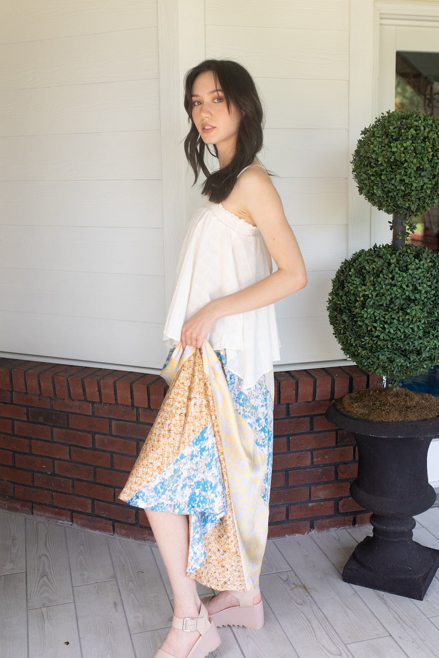 Wildflower Dreams Mixed Floral Skirt