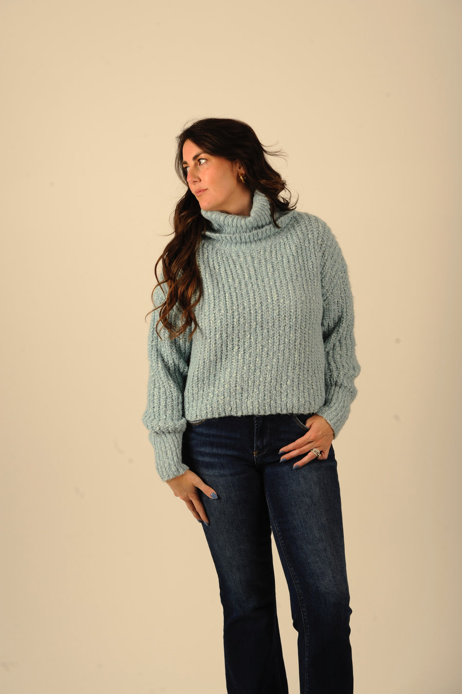 Seaside Chic Cropped Sweater